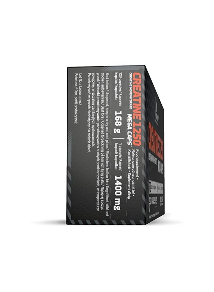 Olimp Creatine 1250 Mega Caps Food Supplement - 120 Capsules - Image 2