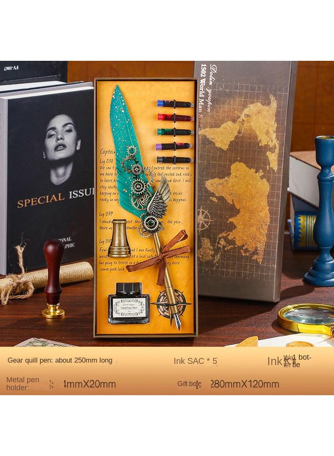 Bluejw Retro European-style Password Notebook Gift Box Hand Account Suit With Lock Hand Account Book For Boys And Girls Cute Cartoon Girls - Image 1