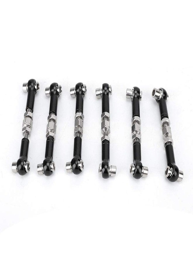 Dilwe 6PCS RC Adjustable Servo Links Tie Rod Set Fit for HSP/Redcat ZD Racing/Hpi/LRP/Wltoys, 1/12 & 1/10 Drift Car Truck (Black) - Image 3