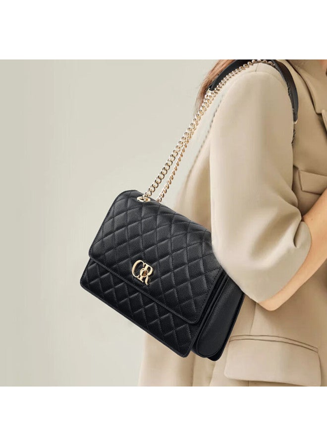 Crocodile Women's Day Genuine Leather Quilted Chain Shoulder Bag Luxury Crossbody Underarm Bag Gift - Image 4