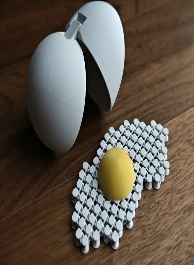 3D Craft 3D Printed Transformable Egg Puzzle Toy – Creative Foldable Fried Egg Design – Unique Educational Toy & Decorative Gift for Kids and Adults - Image 1