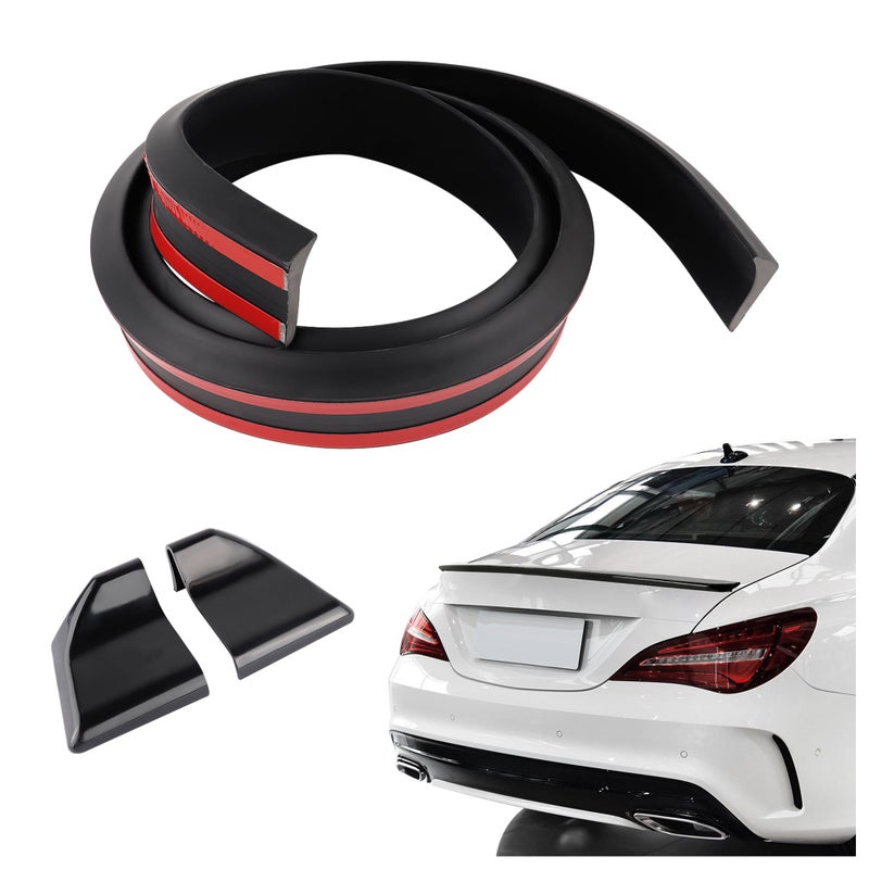 59 Glossy Car Rear Spoiler Trunk Spoiler LipCuttable 3D Rear Trunk Spoiler Wing Cool Car DecorationUniversal PunchFree Car Sticker Trim Strip for TailgateRoofBumper