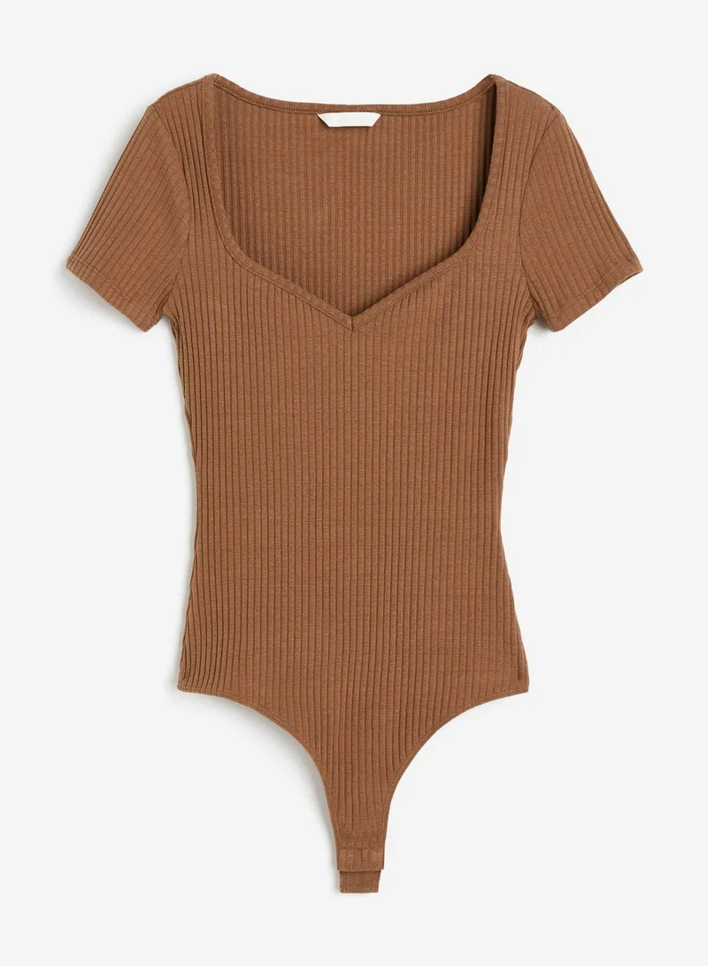 H&M Ribbed High Leg Body