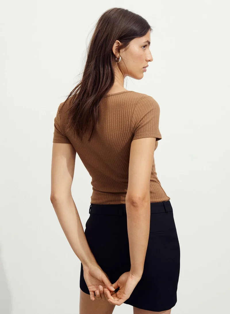 H&M Ribbed High Leg Body
