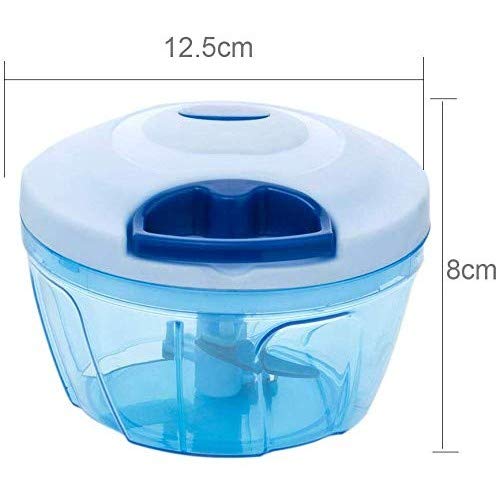 Hanumex Plastic Handy Dori Chopper 450 ml with 3 Stainless Steel Blades, Manual Vegetable & Fruit Chopper, Multi-Color - Image 2