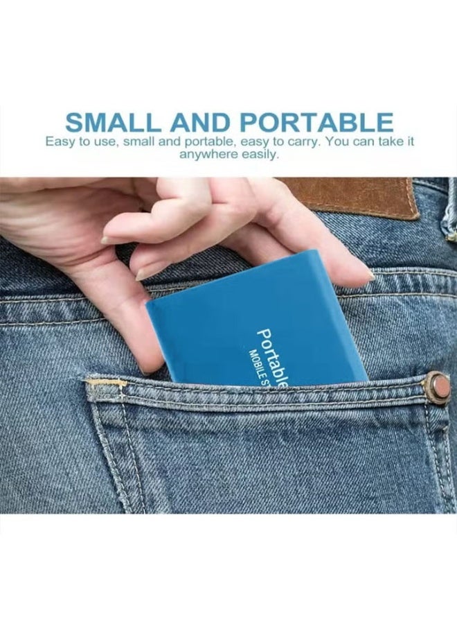 2TB Portable External SSD, 2000GB USB 3.1 High Speed Data Transfer, Computer Backup Drive Support Data Storage Transfer, USB C Mini Portable External Solid State Drive for PC/Laptop/Phones and More - Image 4