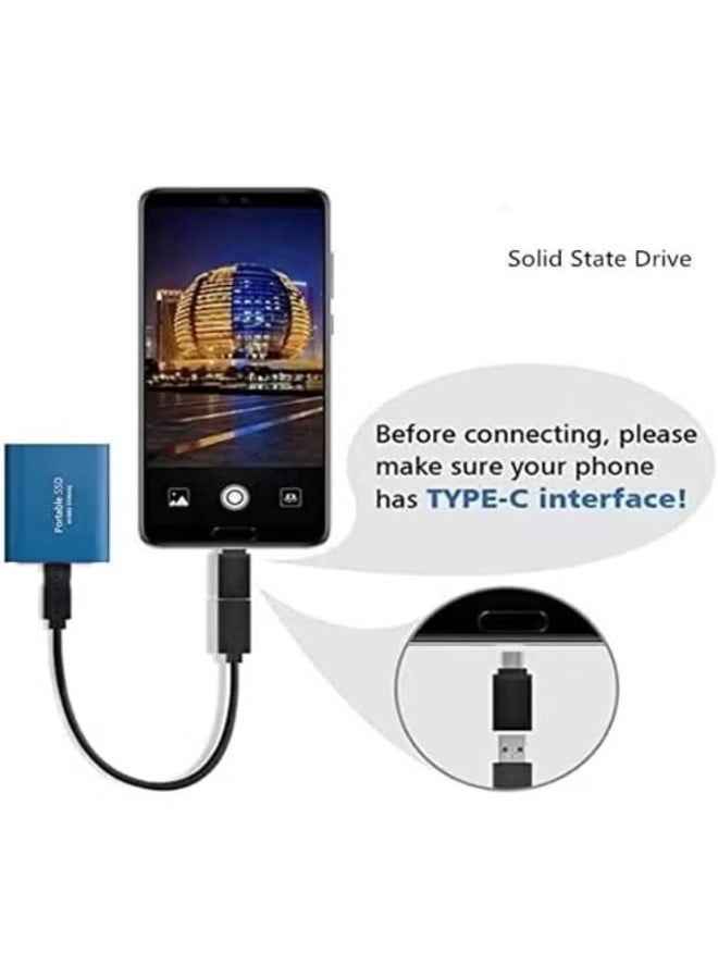 2TB Portable External SSD, 2000GB USB 3.1 High Speed Data Transfer, Computer Backup Drive Support Data Storage Transfer, USB C Mini Portable External Solid State Drive for PC/Laptop/Phones and More - Image 5