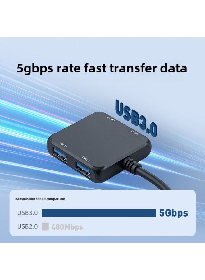 Type-c Docking Station Multi-function Mini Usb-c Hub USB 3.0HUB One-to-four Splitter-Number Of Interfaces:One Bite 3.0