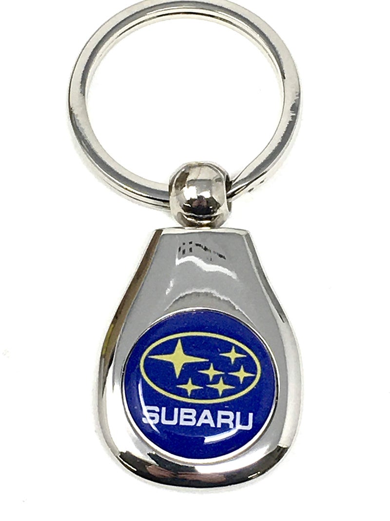 Subaru Logo Silver KeyTag Keyring Key Chain Impreza Legacy Forester Ascent BRZ Crosstrek Outback STI WRX