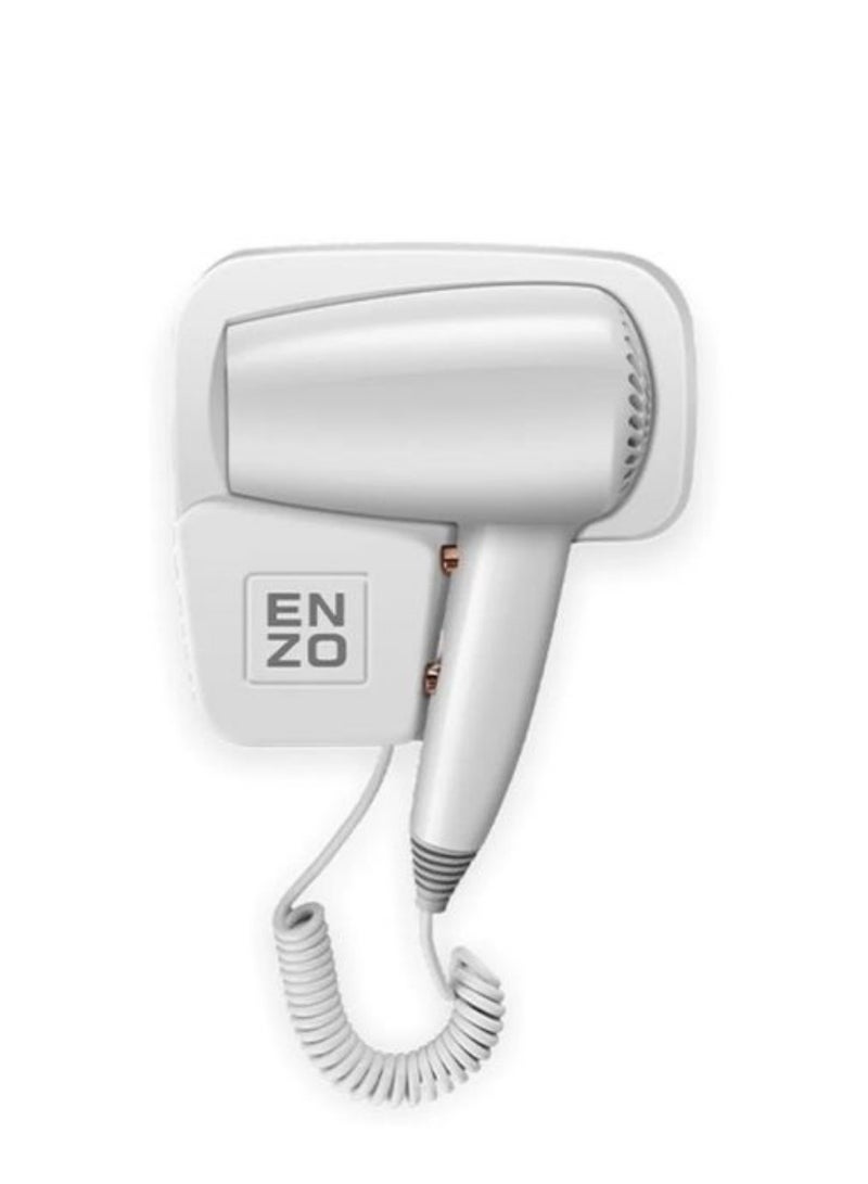 إنزو مجفف شعر Enzo، 1600 واط، 3 درجات حرارة، أبيض - EN-6005 - Image 1