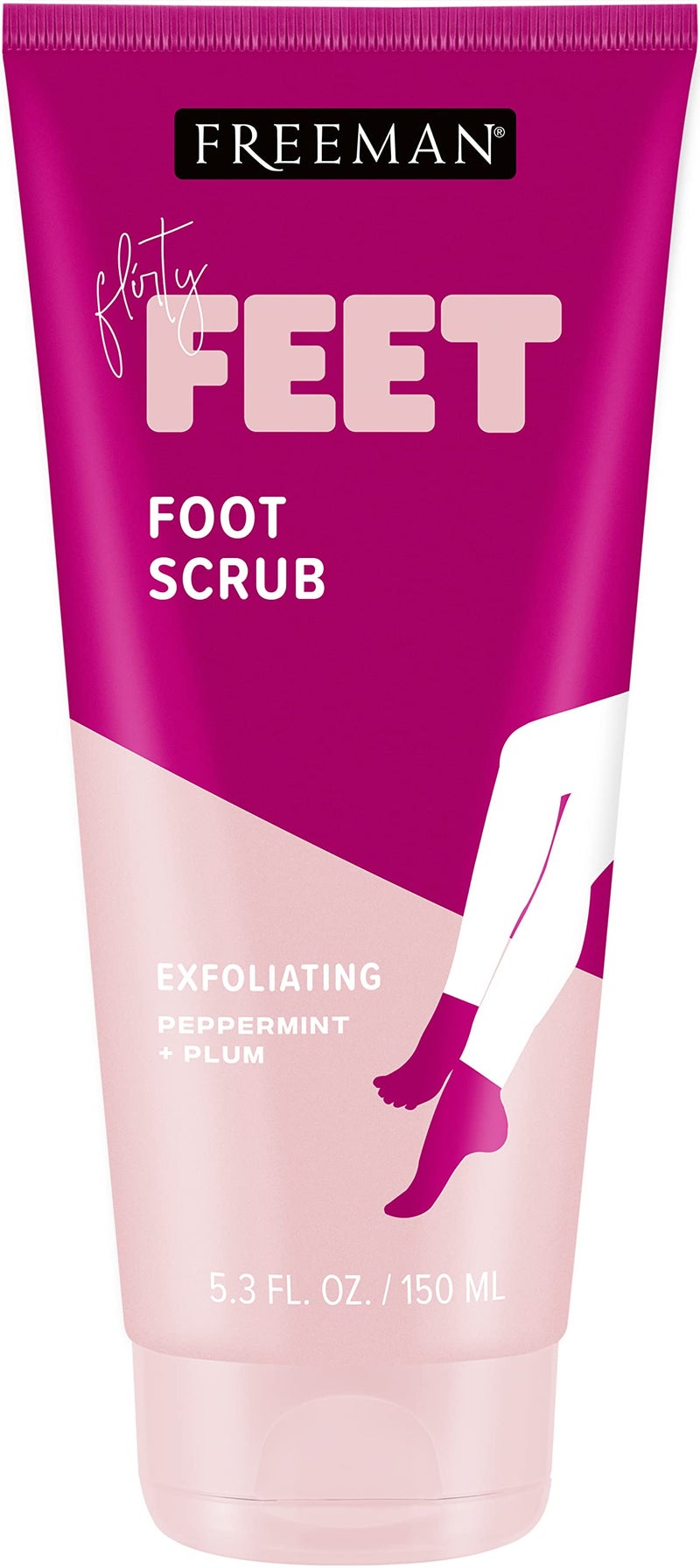 Freeman Bare Foot Exfoliating foot scrub Peppermint and Plum 5.3 oz - Image 1