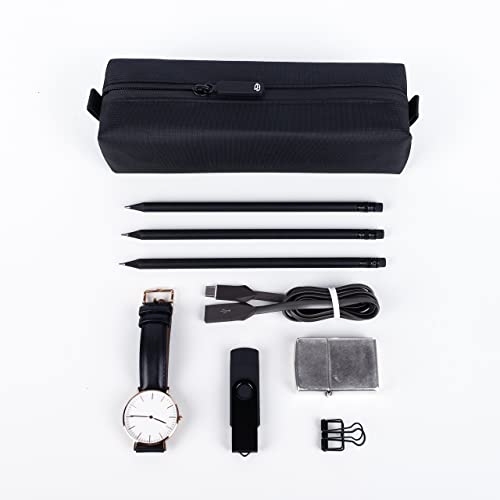 Comfyable Small Toiletry Bag for Men, Slim Mini Toothbrush Case, Mini Dopp Kit Bag for Electronics, Tech, Gym, Water-Resistant Essentials Pouch, Black - Image 5