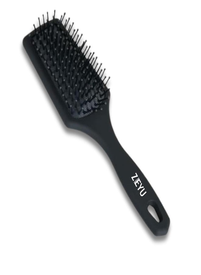 Zeyu Hair Brush for Men & Women | Cushion Paddle Design with Soft Flexible Nylon Bristles | Smoothening & Styling Tool for Curly, Wavy, Straight & Thick Hair | Anti-Frizz Grooming Comb - Image 1