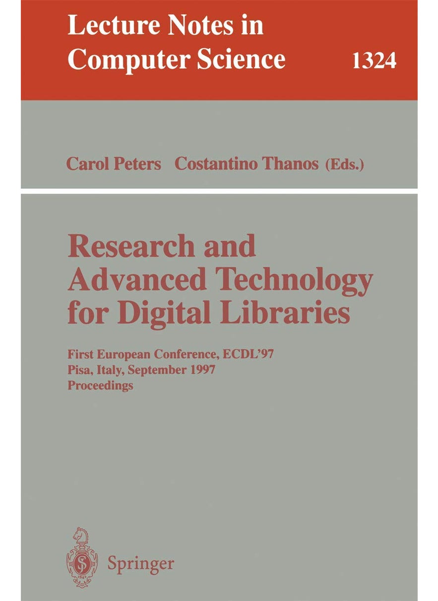 Research and Advanced Technology for Digital Libraries: First European Conference, ECDL '97 Pisa, Italy, September 1-3, 1997 Proceedings 