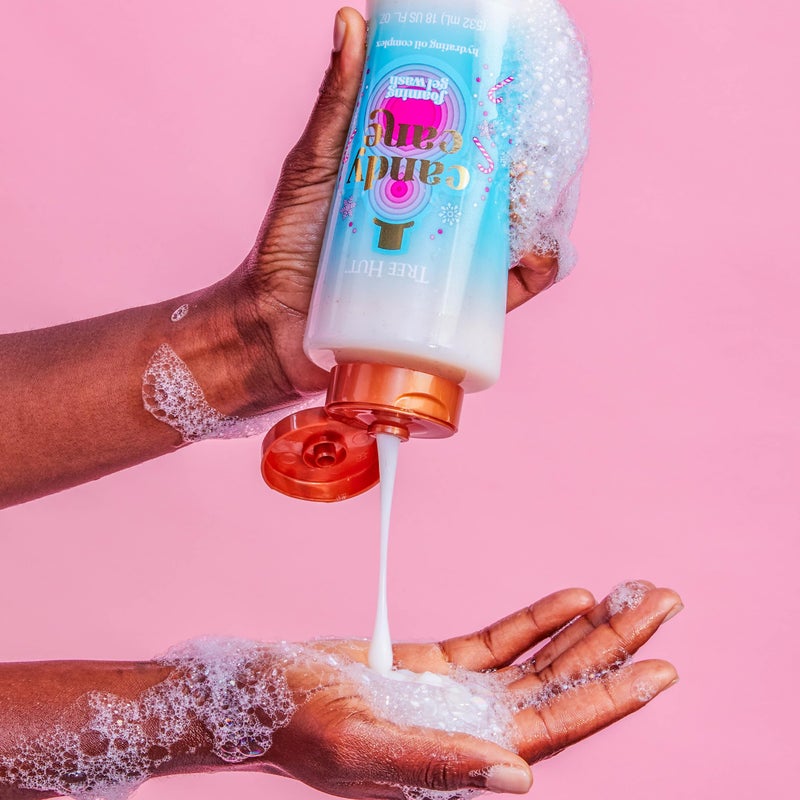 Tree Hut Candy Cane Moisturizing Foaming Gel Wash | Cleanse & Soothe Skin Without Stripping Moisture | Made with our Hydrating Oil Complex | Limited Edition Holiday | 18 fl oz. - Image 1