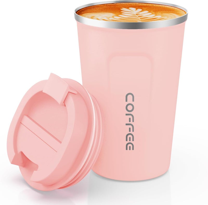 CS COSDDI 12 oz Stainless Steel Vacuum Insulated Tumbler - Coffee Travel Mug Spill Proof with Lid - Coffee Cups for Keep Hot/Ice Coffee,Tea and Beer - Image 1
