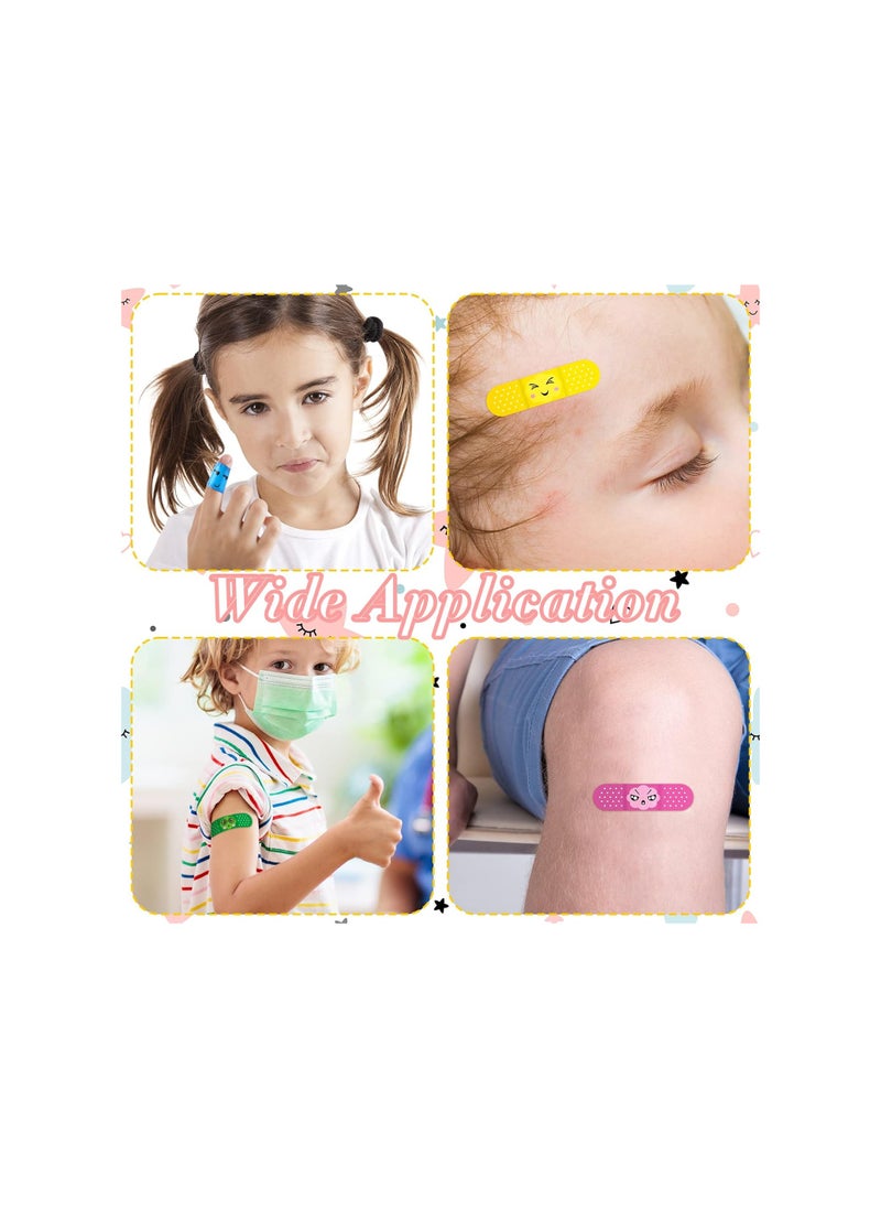 Generic - Kids Cartoon Bandages - 200 Pcs Bulk, 8 Fun Styles, Flexible Waterproof Adhesive Strips for Scrapes & Burns, Comfortable Protection for Boys, Girls, and Toddlers. - Image 1