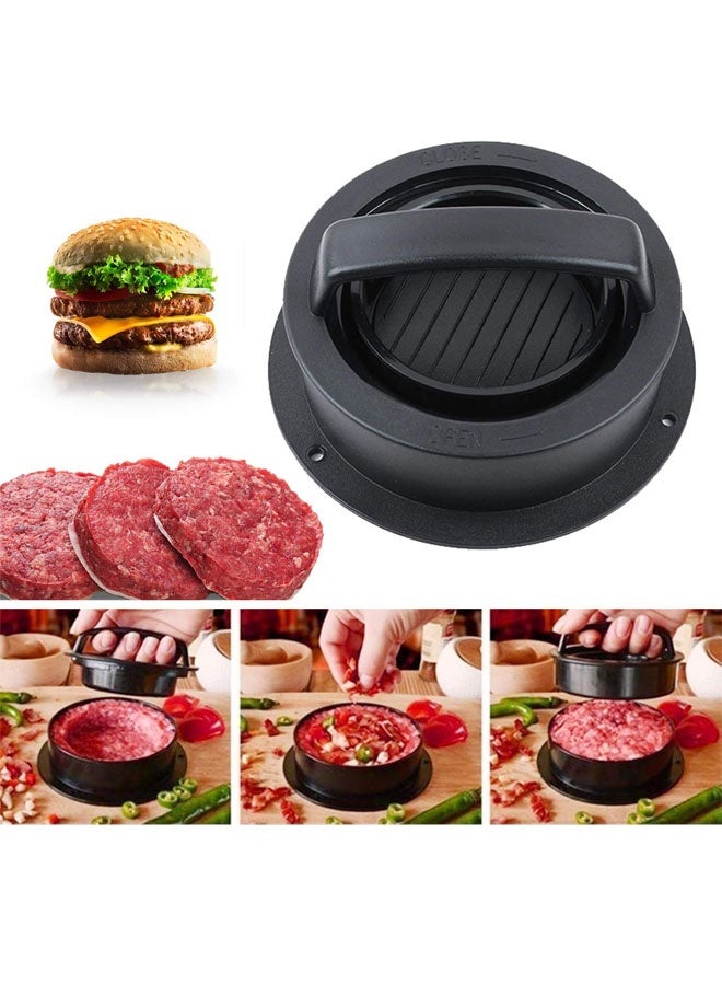 Burger Press, Hamburger Press Patty Maker, 3 in 1 Non Stick Patty Mold for Stuffed Burgers, Sliders, Veggie Beef Burger, Kitchen Barbecue Tool Grilling Accessories - Image 4