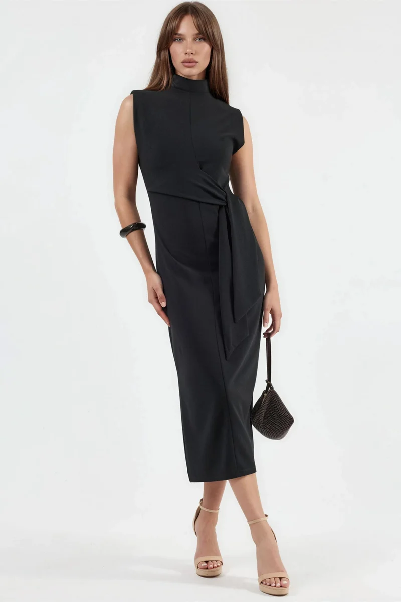 Busem BUSEM Midi Dress with Tie Detail