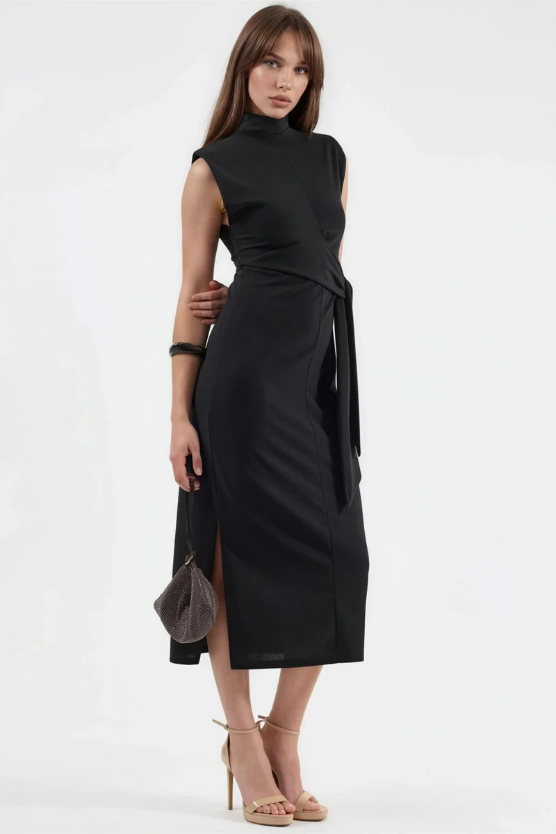Busem BUSEM Midi Dress with Tie Detail