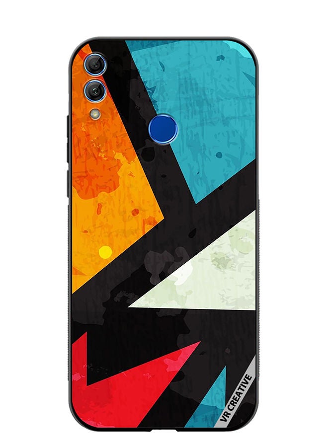 Protective Case Cover For Honor 10 Lite Abstract Design Multicolour