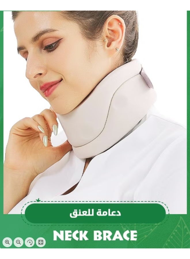 JUE-FISH Neck Brace for Neck Pain and Support for Women,Men-Cervical Collar-Vertebrae Whiplash Wrap for Posture,Sleeping-Spinal Support and Spine Pressure-Soft Neck Brace for Pinched Nerve (Medium(14-17 Inch) - Image 1
