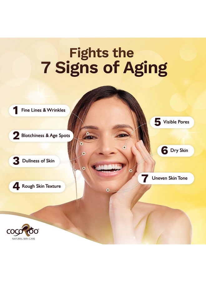 cocoroo 7In1 Antiaging Face Serum Plantbased With Vitamin C Ceramide & Jojoba Oil 100% Pure Natural & Vegan - Image 3