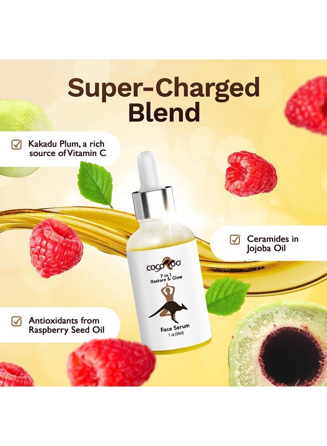 cocoroo 7In1 Antiaging Face Serum Plantbased With Vitamin C Ceramide & Jojoba Oil 100% Pure Natural & Vegan - Image 4