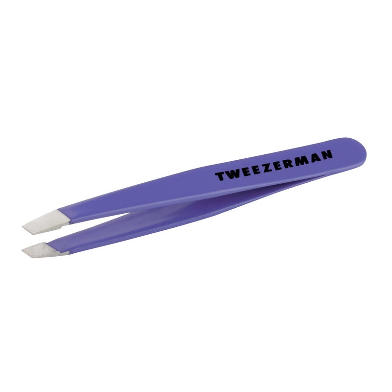 Tweezerman Mini Slant Travel Tweezers For Eyebrows, Travel Tweezers for Eyebrows, Facial Hair (Blooming Lilac) - Image 1