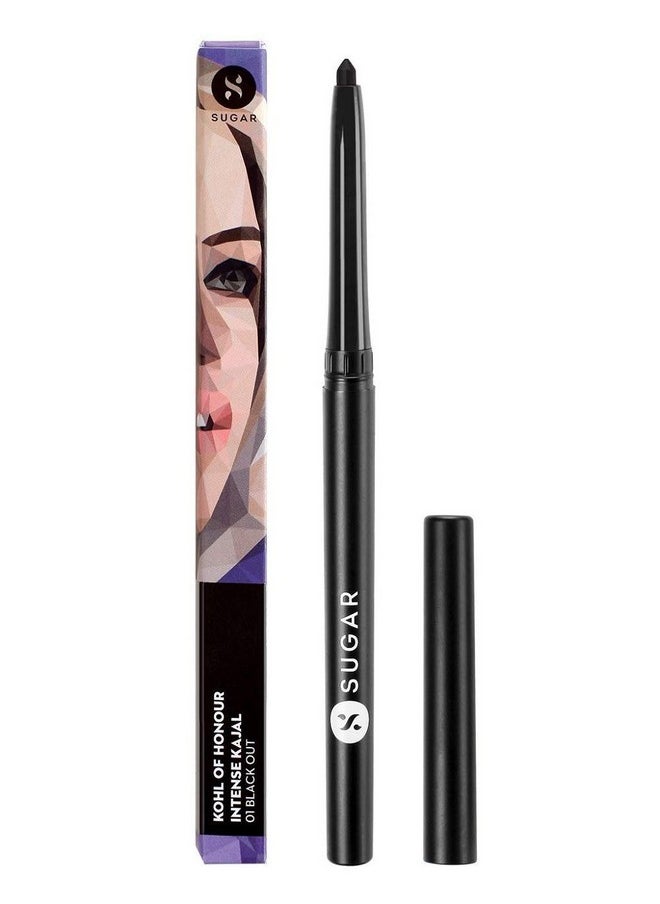 SUGAR Cosmetics Kohl Of Honour Intense Kajal 01 Black Out (Black) 0.25Gm  - Image 1