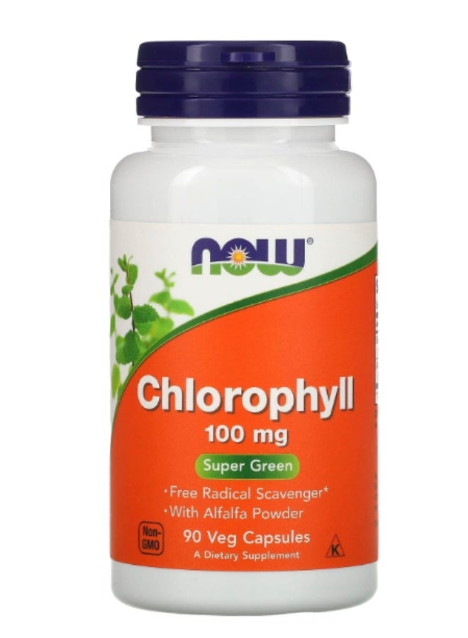 ناو كلوروفيل ١٠٠ ملغ كبسولات نباتية ٩٠ كبسولة