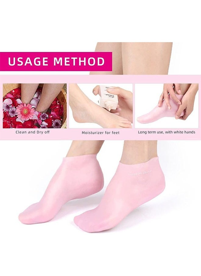 Generic Moisturizing Socks and Gloves Set, Gel Heel Anti Slip SPA Socks for Women Dry Cracking Skin Hand and Foot Care,Siza M(36-39) L(40-43)  - Image 5