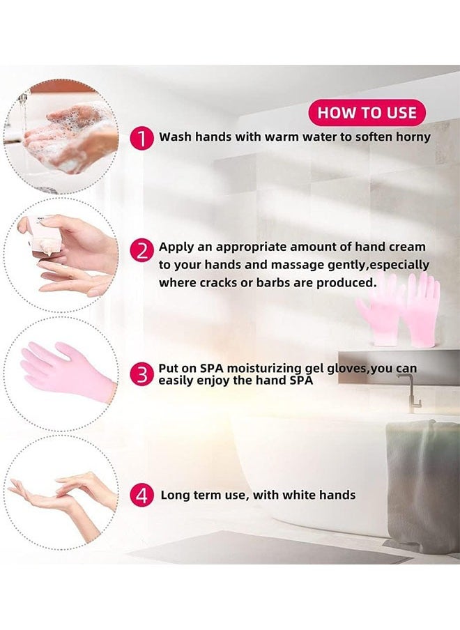 Generic Moisturizing Socks and Gloves Set, Gel Heel Anti Slip SPA Socks for Women Dry Cracking Skin Hand and Foot Care,Siza M(36-39) L(40-43)  - Image 4