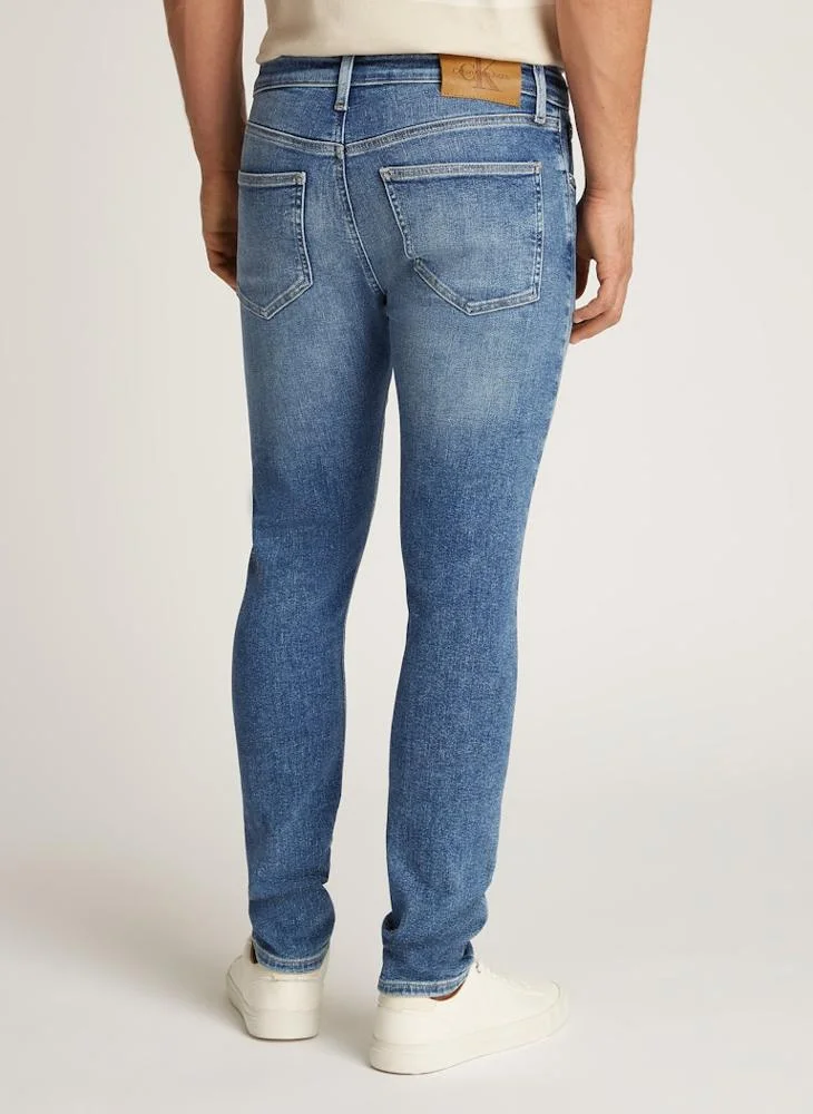 كالفن كلاين جينز Skinny Fit Mid Wash Jeans