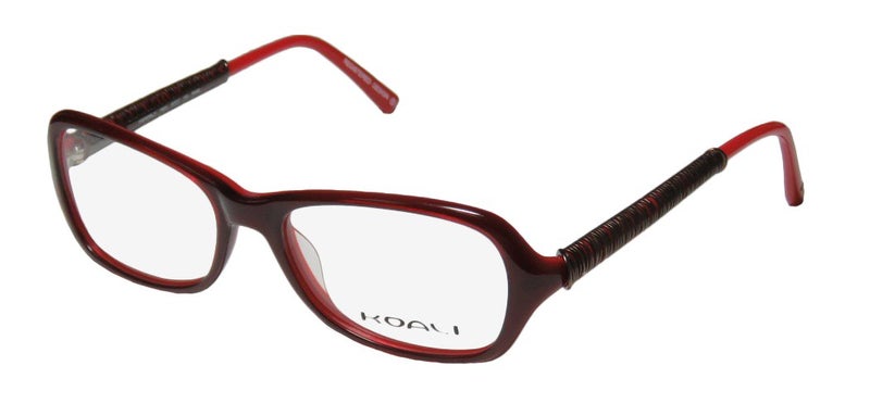 Koali By Morel 7068k Womens/Ladies Designer Full-rim Signature Logo Unique Design Hip Eyeglasses/Eyeglass Frame (52-17-135, Burgundy/Red / Brown) - Image 1