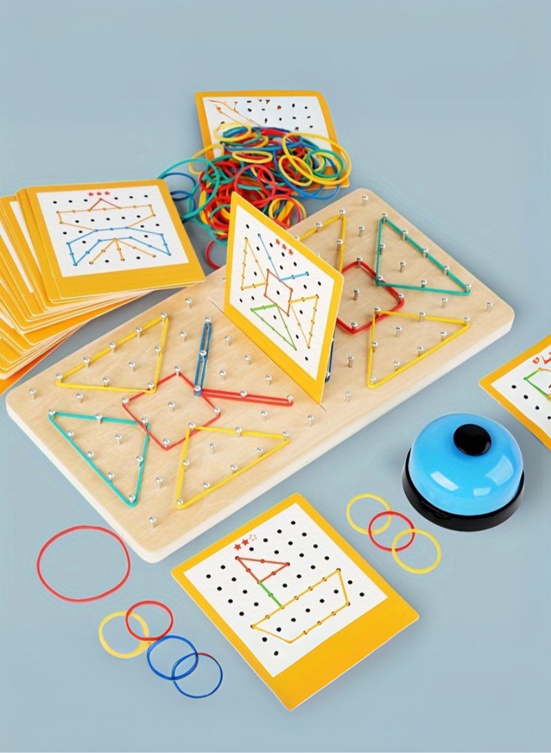 Battle Nail Board Game for Kids – Color Matching Challenge Toy with Rubber Rings, Screw Board, Cards  Bell – Enhances Focus, Speed, Color Recognition  Visual Matching Skills – Educational Competitiv - Image 5