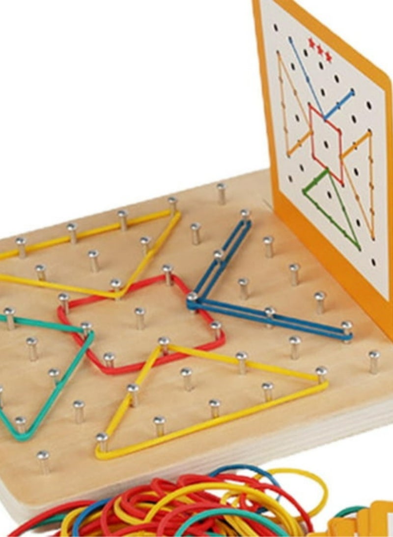 Battle Nail Board Game for Kids – Color Matching Challenge Toy with Rubber Rings, Screw Board, Cards  Bell – Enhances Focus, Speed, Color Recognition  Visual Matching Skills – Educational Competitiv - Image 2