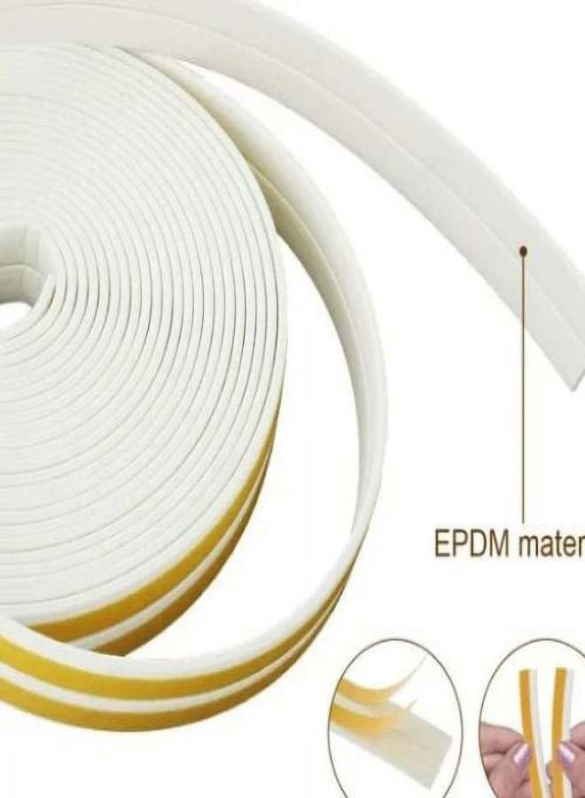 Pluokvzr Foam Seal Tape Door Weather Stripping Self Adhesive Foam Weatherproof Door Window Insulation Seal Strip (19.68ft x 2 Rolls) - Image 1