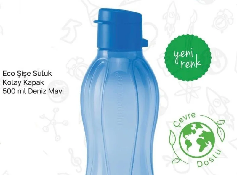 Tupperware 500 ml Eco Water Bottle Set of 2 Blue Pink