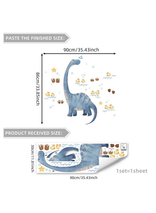 Yeysynana Dinosaur Wall Stickers Decals, Watercolor Dino Footprint Duckling Neutral Wall Art Stickers for Baby Kids Boys Girls Toddler Room Nursery Bedroom Classroom Playroom Home Decor - Image 5