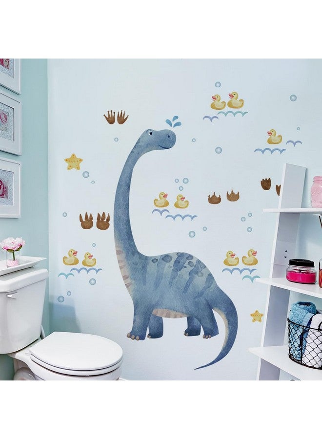 Yeysynana Dinosaur Wall Stickers Decals, Watercolor Dino Footprint Duckling Neutral Wall Art Stickers for Baby Kids Boys Girls Toddler Room Nursery Bedroom Classroom Playroom Home Decor - Image 1