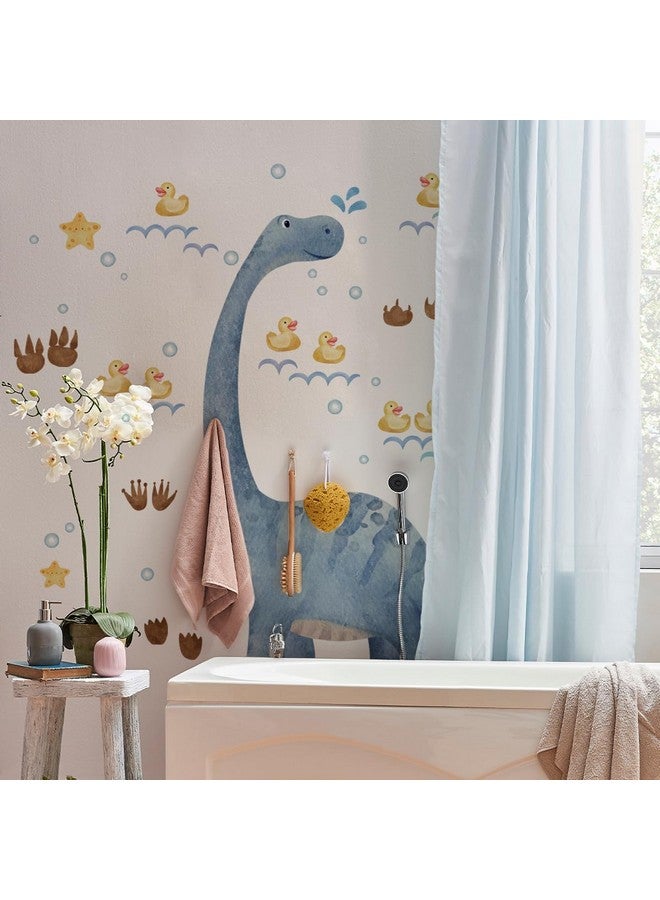 Yeysynana Dinosaur Wall Stickers Decals, Watercolor Dino Footprint Duckling Neutral Wall Art Stickers for Baby Kids Boys Girls Toddler Room Nursery Bedroom Classroom Playroom Home Decor - Image 2