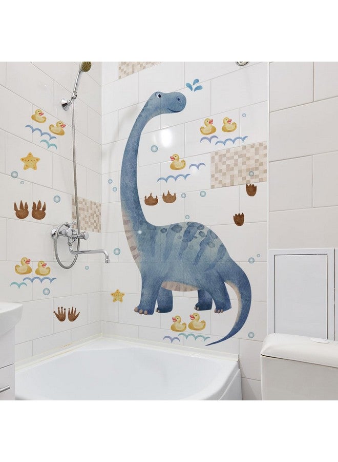 Yeysynana Dinosaur Wall Stickers Decals, Watercolor Dino Footprint Duckling Neutral Wall Art Stickers for Baby Kids Boys Girls Toddler Room Nursery Bedroom Classroom Playroom Home Decor - Image 3