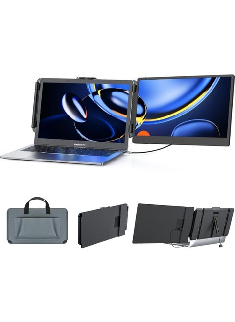 V2COM Portable Laptop Screen Extender-S1 Slim 14" IPS FHD 1080P Extended Portable Monitor for Laptop,TYPE-C Travel Laptop Monitor Extender with Kickstand,Plug and Play with Wins/Mac/Linux/Chrome/PS5
