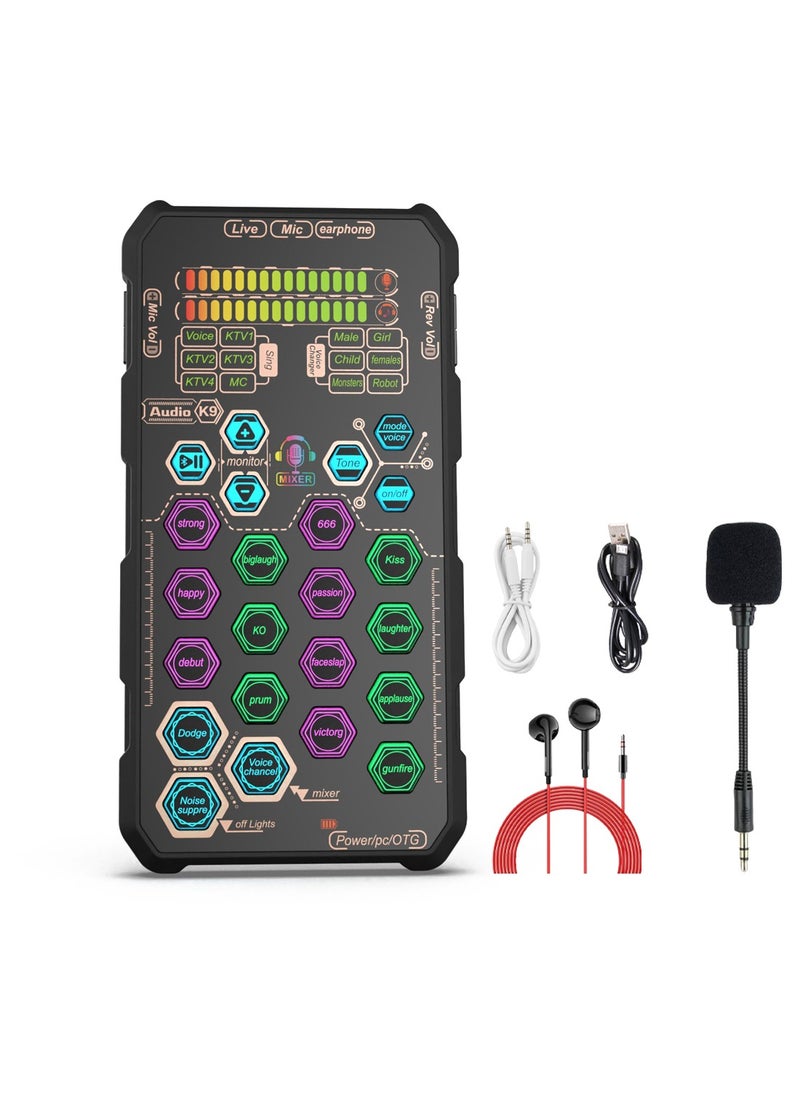 Handheld Live Professional Sound Card Mixer Bluetooth 5.0 Voice Changing Dsp Chip 14 Sound Effects Audio Mixing Console Amplifier Live Broadcast Blog Interview - pzsku/ZAC6554E46AEB1D081DFDZ/45/_/1724663278/c982ae0f-48ab-4082-9f67-91c40b3c8a79