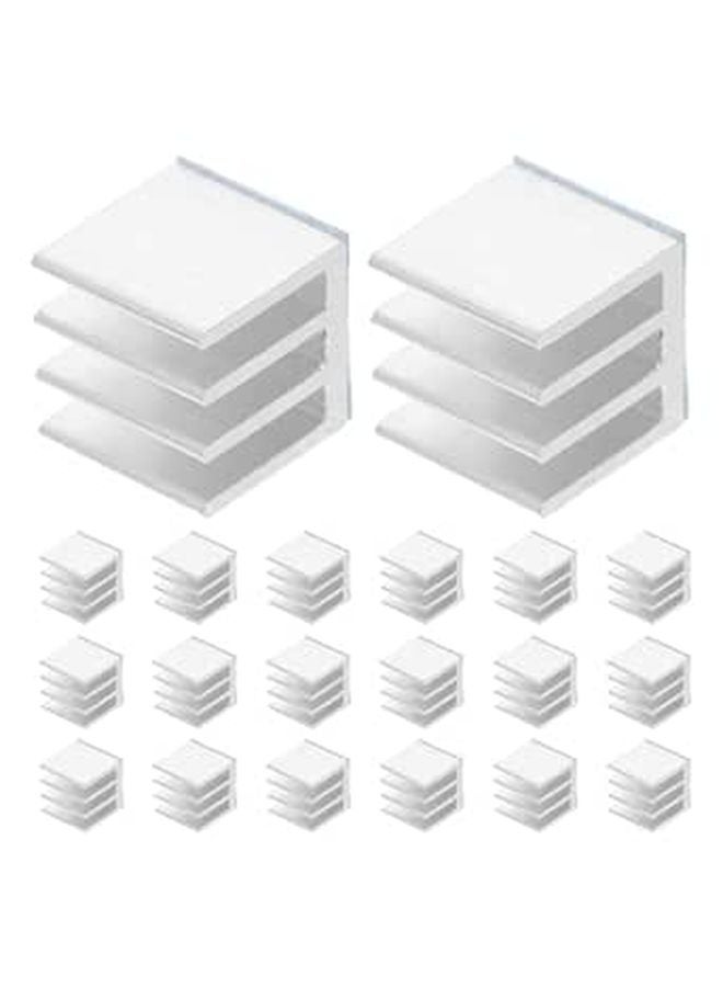Aluminum Heatsink Blocks 10x10x10mm with Thermal Tape for Cooling Chips Routers PC Components - Image 1