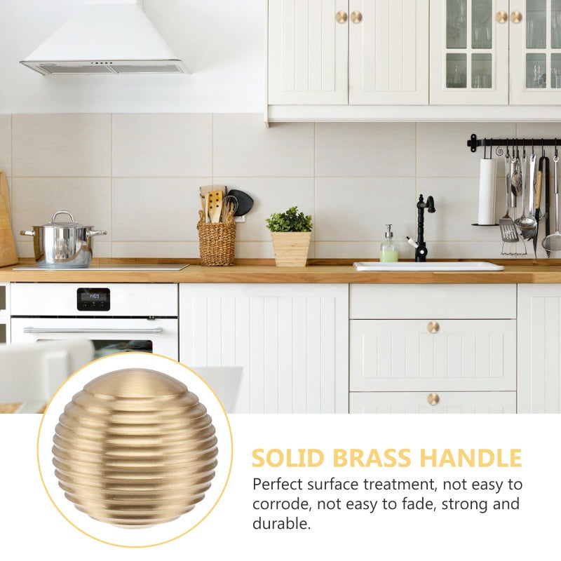 Solid Brass Round Drawer Handle Single Hole Kitchen Cabinet Pull Ring Knob - Image 4