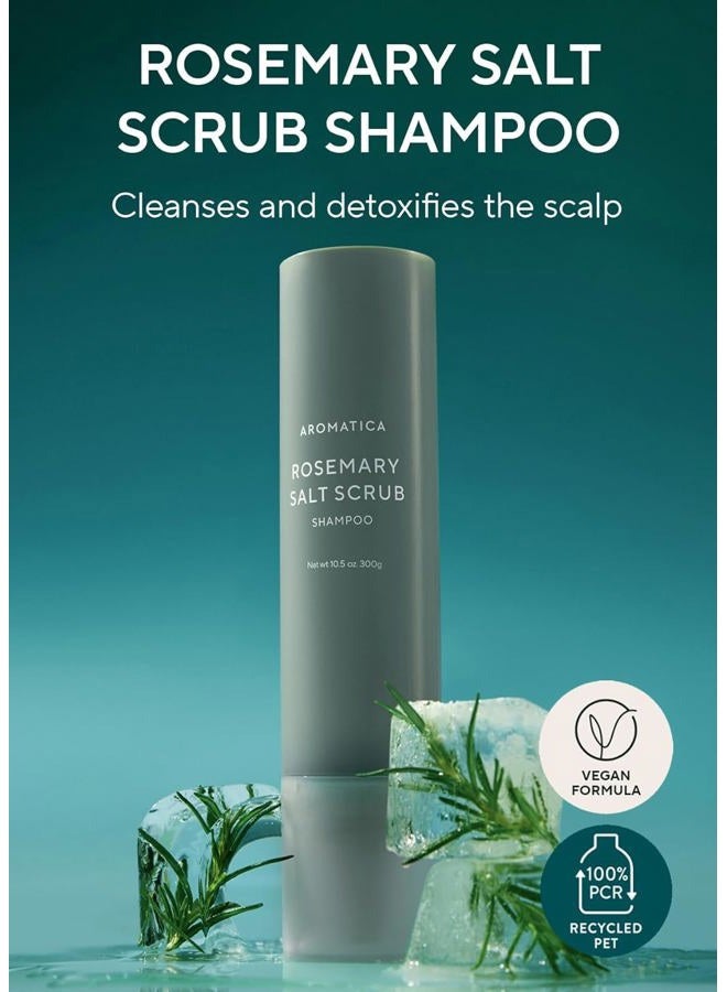 AROMATICA Rosemary Salt Scrub Shampoo - Hair Loss Korean Scalp Detox Shampoo with Rosemary Scalp Oil | Scalp Exfoliator with Salt Scrub for Oily Scalp | Sulfate Free, Silicone Free (10.5 oz / 300g) - Image 2