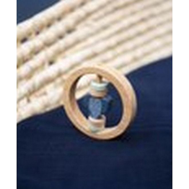 Trixie Mrs. Elephant Wooden Round Rattle for Babies, 100% FSC Beechwood, 6 Months, Fun Rattling Sound - 9x1.5cm - Image 2