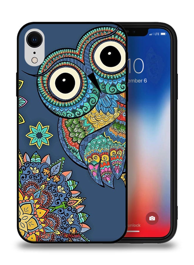 Tolwak Apple iPhone XR Protective Case Floral Owl - Image 1